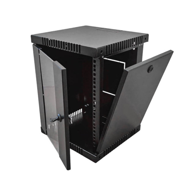 Купить Телекоммуникационный настенный шкаф 10" 8U, 320х300х425 мм (Ш*Г*В), акриловое стекло, черный