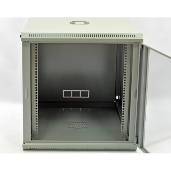 Купить Телекоммуникационный настенный шкаф CMS 19" 12U, 600х600х640 мм (Ш*Г*В), эконом, акриловое стекло, серый
