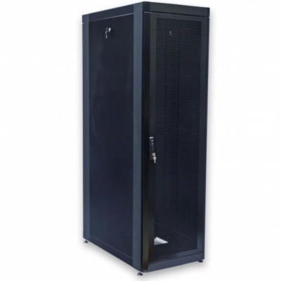 Купить Серверный напольный шкаф 19" 42U, 610х1055x2020 мм (Ш*Г*В), черный, перфорированная дверь (66%)
