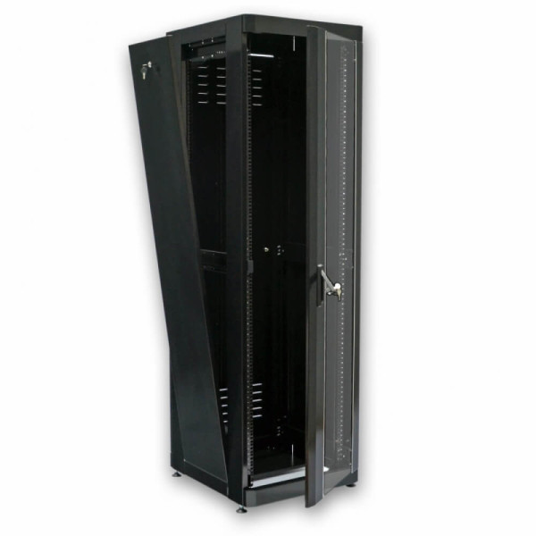 Купить Серверный напольный шкаф 19" 42U, 610х675x2020 мм (Ш*Г*В), усиленный, черный