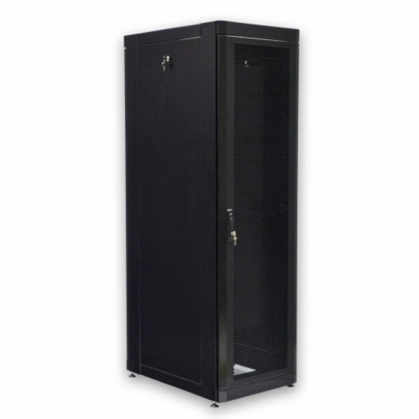 Купить Серверный напольный шкаф 19" 42U, 610х865x2020 мм (Ш*Г*В), черный, перфорированная дверь (66%)