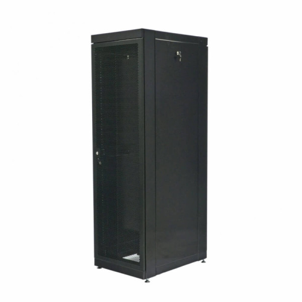 Купить Серверный напольный шкаф 19" 42U, 610х865x2020 мм (Ш*Г*В), черный, перфорированная дверь (66%)