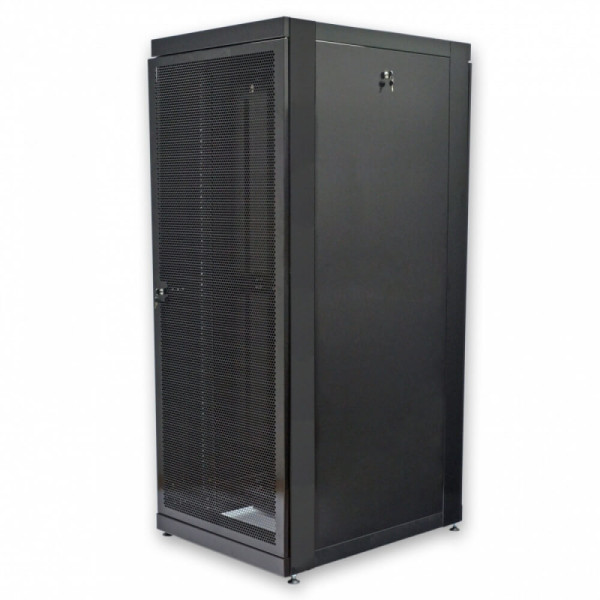 Купити Серверна підлогова шафа 19" 42U, 800х1055x2020 мм (Ш*Г*В), чорна, перфоровані двері (66%)