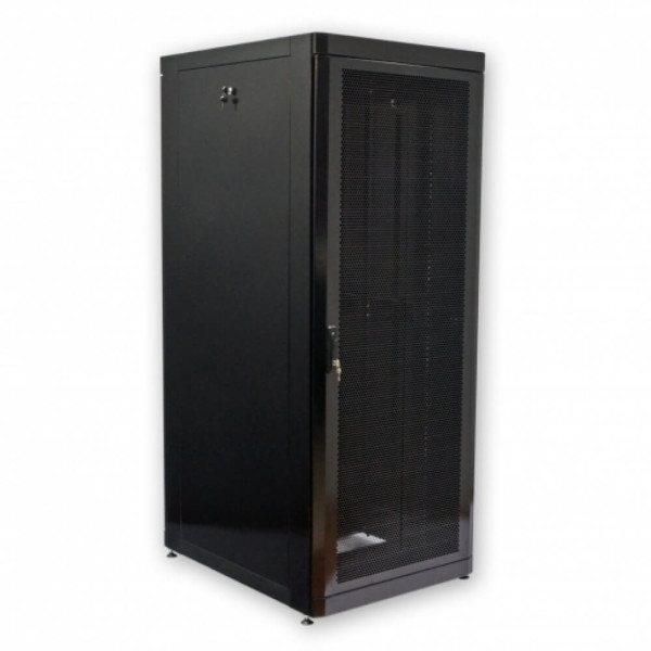 Купити Серверна підлогова шафа 19" 45U, 800х1055x2185 мм (Ш*Г*В), чорна, перфоровані двері (66%)