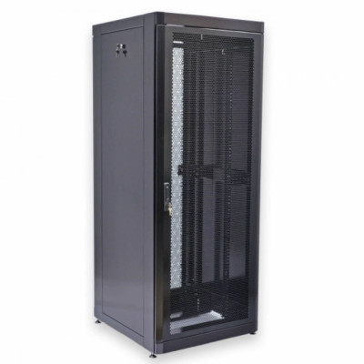 Купить Серверный напольный шкаф 19" 45U, 800х865x2185 мм (Ш*Г*В), черный, перфорированная дверь (66%)