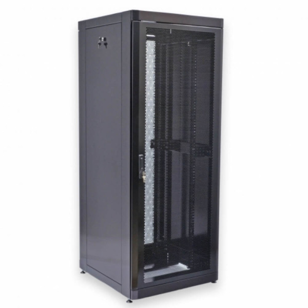 Купить Серверный напольный шкаф 19" 45U, 800х865x2185 мм (Ш*Г*В), черный, перфорированная дверь (66%)