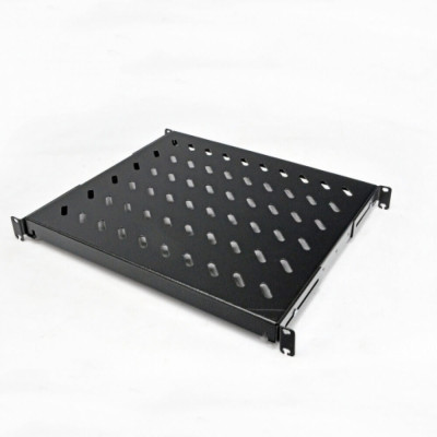 Купити Полка 19" 4 точки кріпл., 400мм глиб., перфорована, сталь, 1,5 мм, чорна