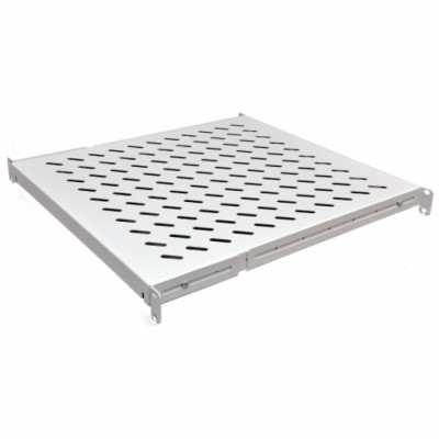Купить Полка 19 "4 точки крепл., 550мм глуб., перфорированная, сталь, 1.5мм, серая