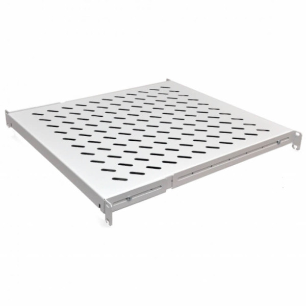 Купити Полиця 19" 4 точки кріпл., 550мм глиб., перфорована,сталь, 1.5мм, сіра