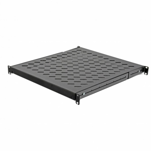 Купить Полка 19 "4 точки крепл., 550мм глуб., перфорированная, сталь, 1.5мм, черная