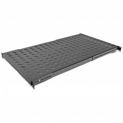 Купити Полиця 19" 4 точки кріпл., 750мм глиб., перфорована,сталь, 2мм, чорна