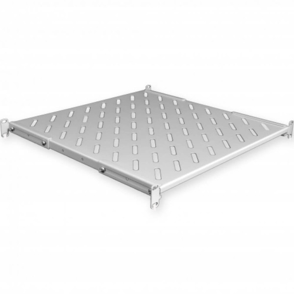 Купити Полка 19 "4 точки кріпл. , 450мм глиб., перфорована , сталь , 1,5 мм , сіра