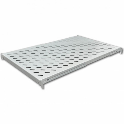 Купить Полка 19" 4 точки крепл. , 850мм глуб. , перфорированная , сталь , 2мм , серая