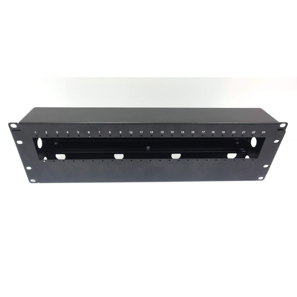 Купить Кронштейн крепления DIN-рейки 19" 3U для 23 дин устройств (черный)