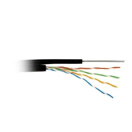 Купити Кабель ATcom UTP cat.5e Cu (мідь) 4 пари 0,5 мм, зовнішній, PVC + PVE, трос 1,2 305 м Premium (11952)
