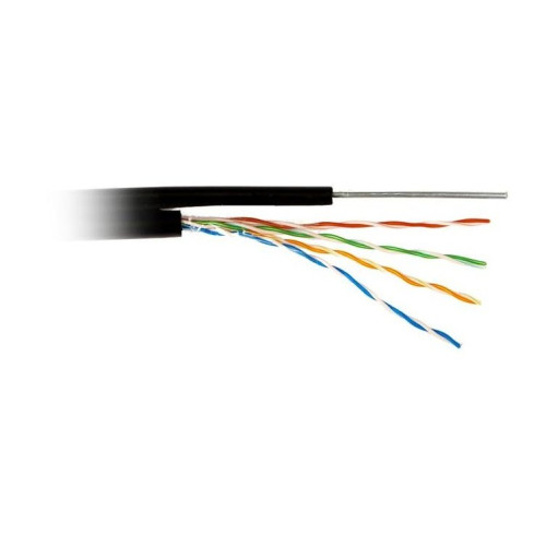 Купити Кабель ATcom UTP cat5e CCA 4 пари 0,5 мм, зовнішній, PVC + PVE, трос 1,2 мм 305 м Standard (10700)