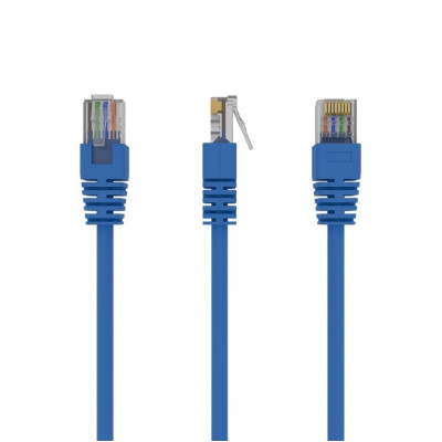 Купить Патч-корд UTP Cablexpert (PP12-3M/B) cat.5Е, литий, 50u штекер із засувкою, 3м, синій