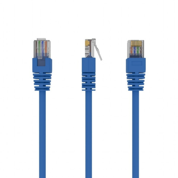 Купити Патч-корд UTP Cablexpert (PP12-3M/B) cat.5Е, литий, 50u штекер із засувкою, 3м, синій