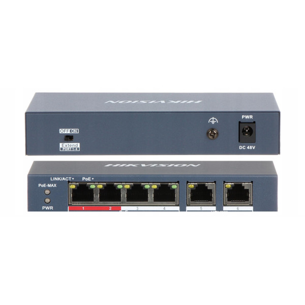 Купити Комутатор Hikvision DS-3E0106P-E/M