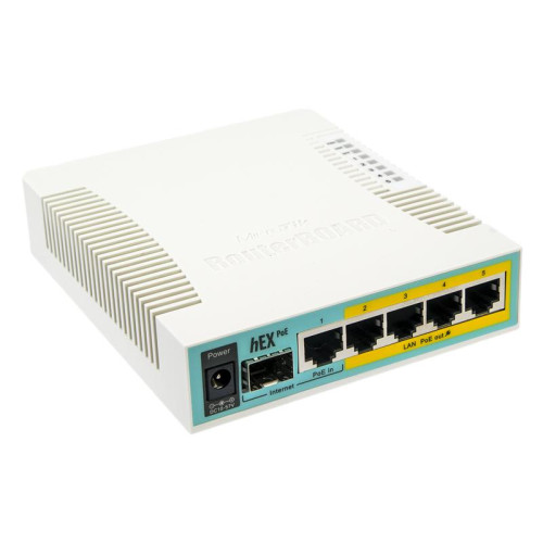 Купить Маршрутизатор MikroTik RouterBoard RB960PGS hEX PoE (800MHz/128Mb, 1xUSB, 5х1000Мбит, Passive PoE)