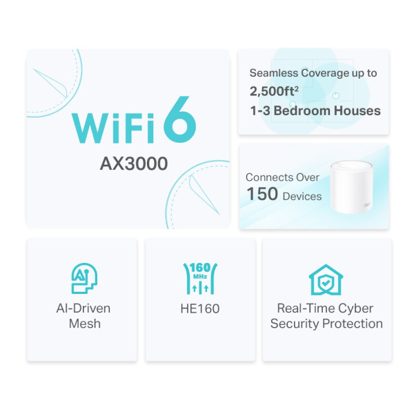 Купить WiFi Mesh-система TP-Link Deco X50(1-pack)
