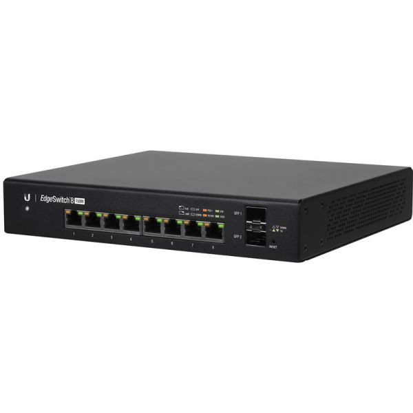 Купить Комутатор Ubiquiti EdgeSwitch ES-8-150W (8x1GE, 2xSFP, PoE+/Passive PoE, 150W max)