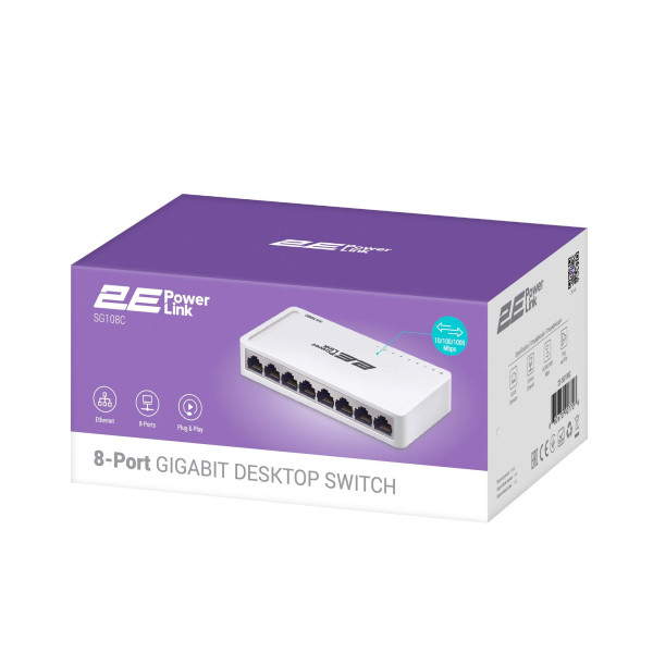 Купить Комутатор 2E PowerLink SF108C (8xFE, некерований)