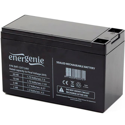 Купити Акумуляторна батарея EnerGenie 12V 7.5AH (BAT-12V7.5AH) AGM