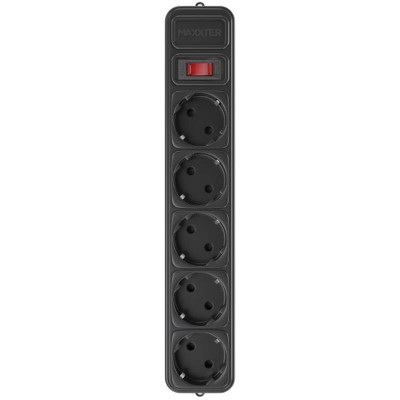 Купити Фильтр живлення Maxxter 5 розеток 4.5м (SPM5-G-15B) чорний