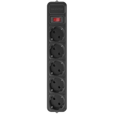 Купить Фільтр живлення  Maxxter 5 розеток 3м (SPM5-G-10B) чорний