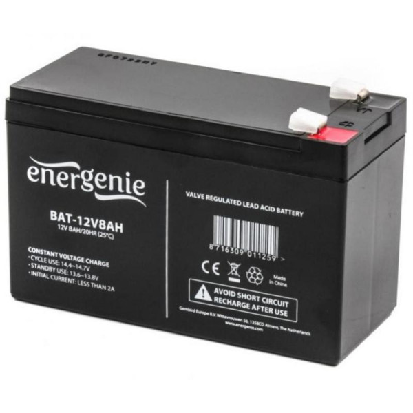 Купити Акумуляторна батарея EnerGenie 12V 8AH (BAT-12V8AH) AGM