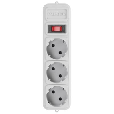 Купити Фільтр живлення Maxxter (SPM3-G-6G) 3 розетки, 1.8м, білий