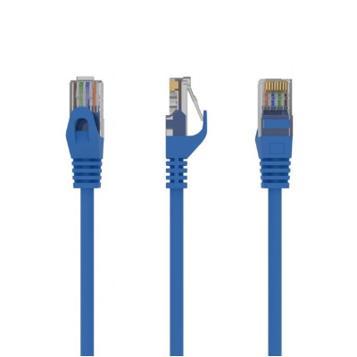 Купить Патч-корд UTP Cablexpert (PP6U-0.25M/B) cat.6, літий, 50u штекер із засувкою, 0.25 м, синій