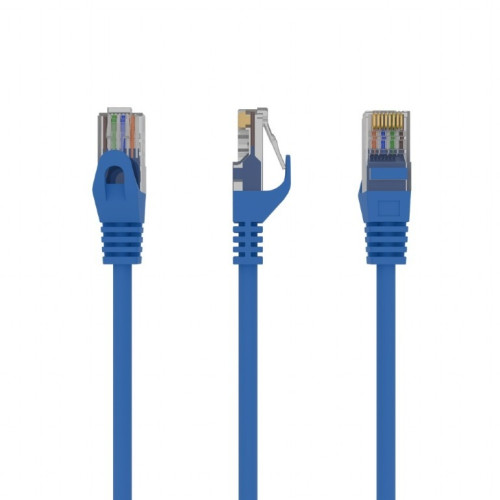 Купить Патч-корд UTP Cablexpert (PP6U-0.25M/B) cat.6, літий, 50u штекер із засувкою, 0.25 м, синій