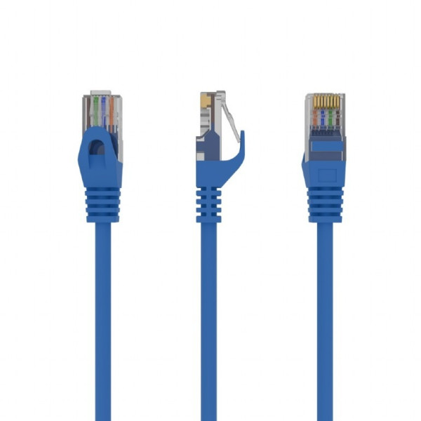 Купить Патч-корд UTP Cablexpert (PP6U-0.25M/B) cat.6, літий, 50u штекер із засувкою, 0.25 м, синій