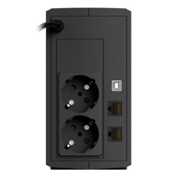 Купить Джерело безперебійного живлення NJOY Keen 600 (UPLI-LI060KU-CG01B) Lin.int., AVR, 2 x евро, USB, пластик