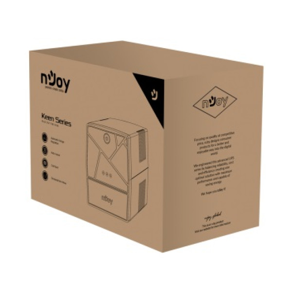 Купить Джерело безперебійного живлення NJOY Keen 2000 (UPLI-LI200KE-CG01B) Lin.int., AVR, 4 x евро, пластик