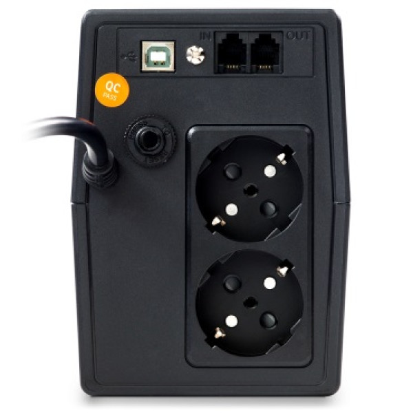 Купити Джерело безперебійного живлення NJOY Horus Plus 600 (PWUP-LI060H1-AZ01B) Lin.int., AVR, 2 x евро, USB, LCD, пластик
