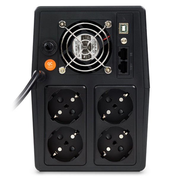Купити Джерело безперебійного живлення NJOY Horus Plus 1500 (PWUP-LI150H1-AZ01B) Lin.int., AVR, 4 x евро, USB, LCD, пластик