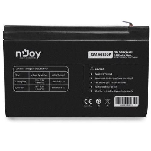 Купити Акумуляторна батарея Njoy GPL09122F 12V 9AH (BTVACIUOCTA2FCN02B) AGM