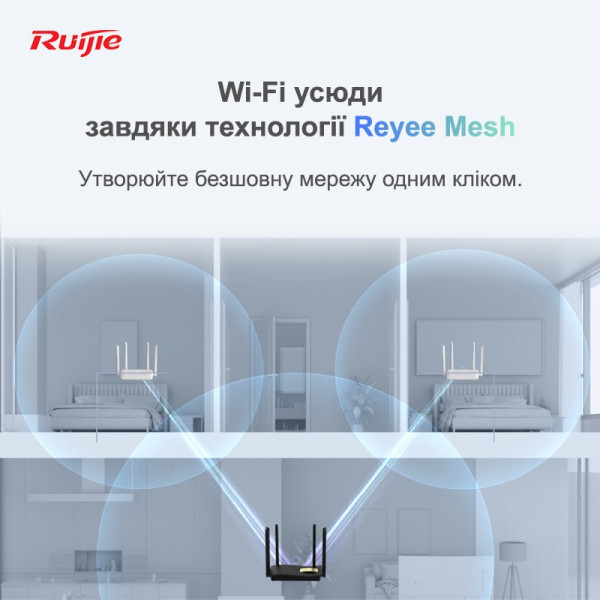 Купити Бездротовий маршрутизатор Ruijie Reyee RG-EW1200G PRO