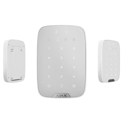 Купити Бездротова сенсорна клавіатура Ajax KeyPad Plus white (26078.83.WH)