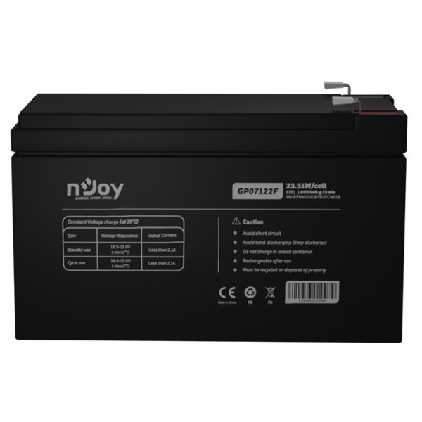 Купити Акумуляторна батарея Njoy GP07122F 12V 7AH (BTVACGUOBTD2FCN01B) AGM