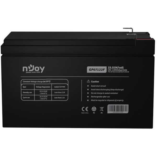 Купити Акумуляторна батарея Njoy GP07122F 12V 7AH (BTVACGUOBTD2FCN01B) AGM