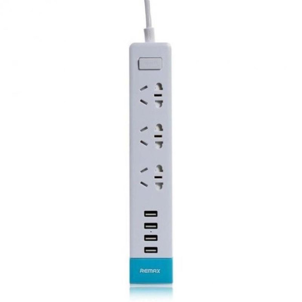 Купить Сетевой фильтр Remax RU-S2 Youth 3 розетки, 4 USB, 1.8 м, White (2000700008250)