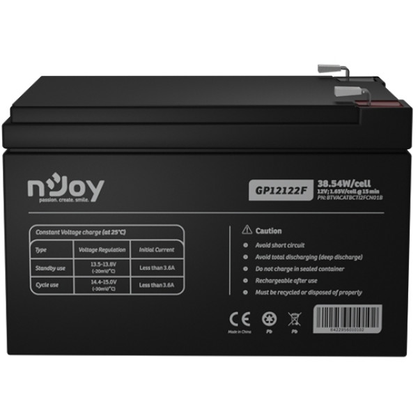 Купити Акумуляторна батарея Njoy GP12122F 12V 12AH (BTVACATBCTI2FCN01B) AGM