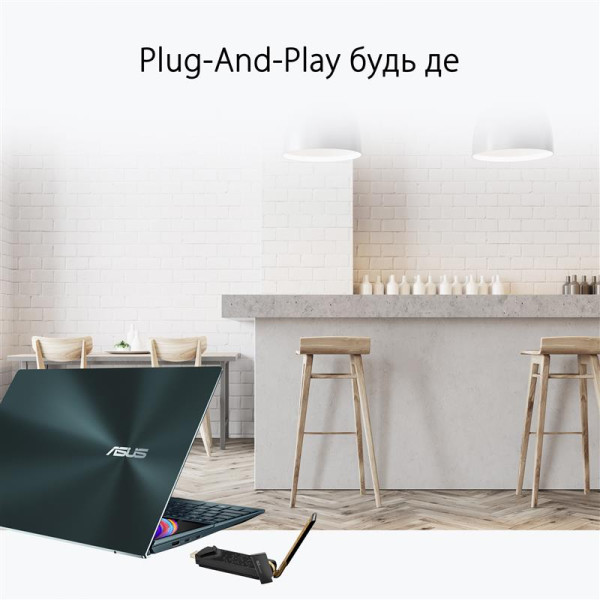 Купить Бездротовий адаптер Asus USB-AX56W/O cradle (90IG06H0-MO0R10)
