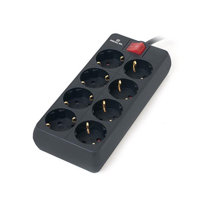 Купить Фільтр живлення REAL-EL RS-8 Protect 1.8 м Black