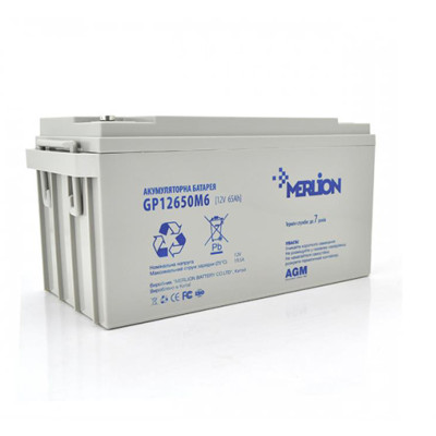 Купить Акумуляторна батарея Merlion 12V 65AH (GP12650M6/09414) AGM