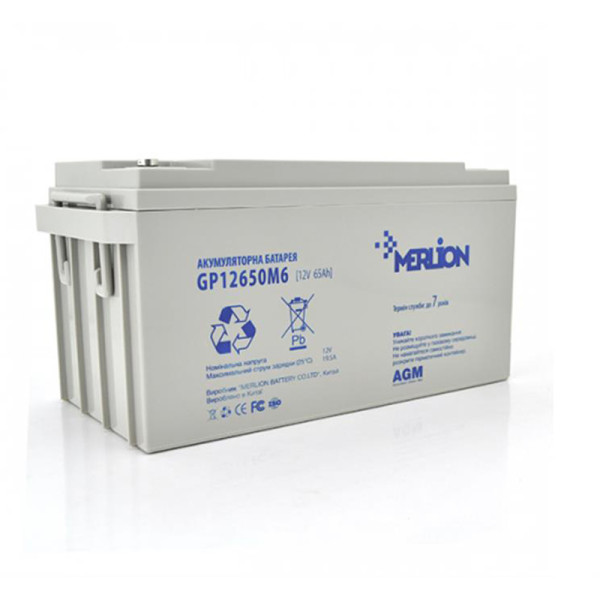 Купить Акумуляторна батарея Merlion 12V 65AH (GP12650M6/09414) AGM
